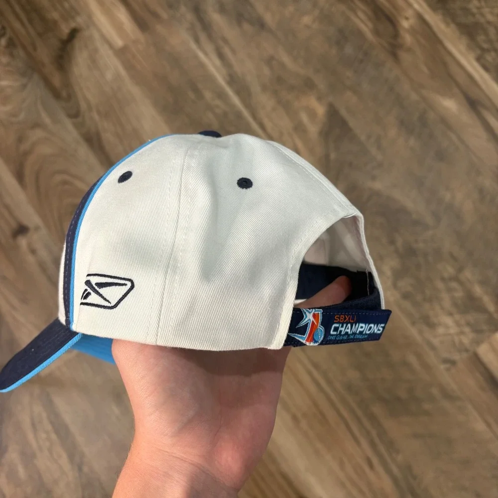 Vintage Y2K Reebok Hat Men OSFM White Indianapolis Colts Super Bowl XLI Champion